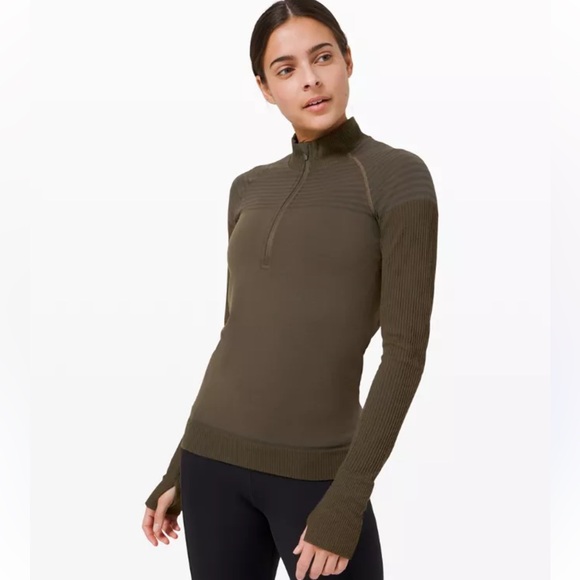 lululemon athletica Tops - Lululemon Keep the Heat Half Zip Base Layer